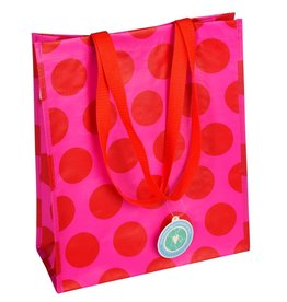 Shopper A3 polkadot fuchsia roze