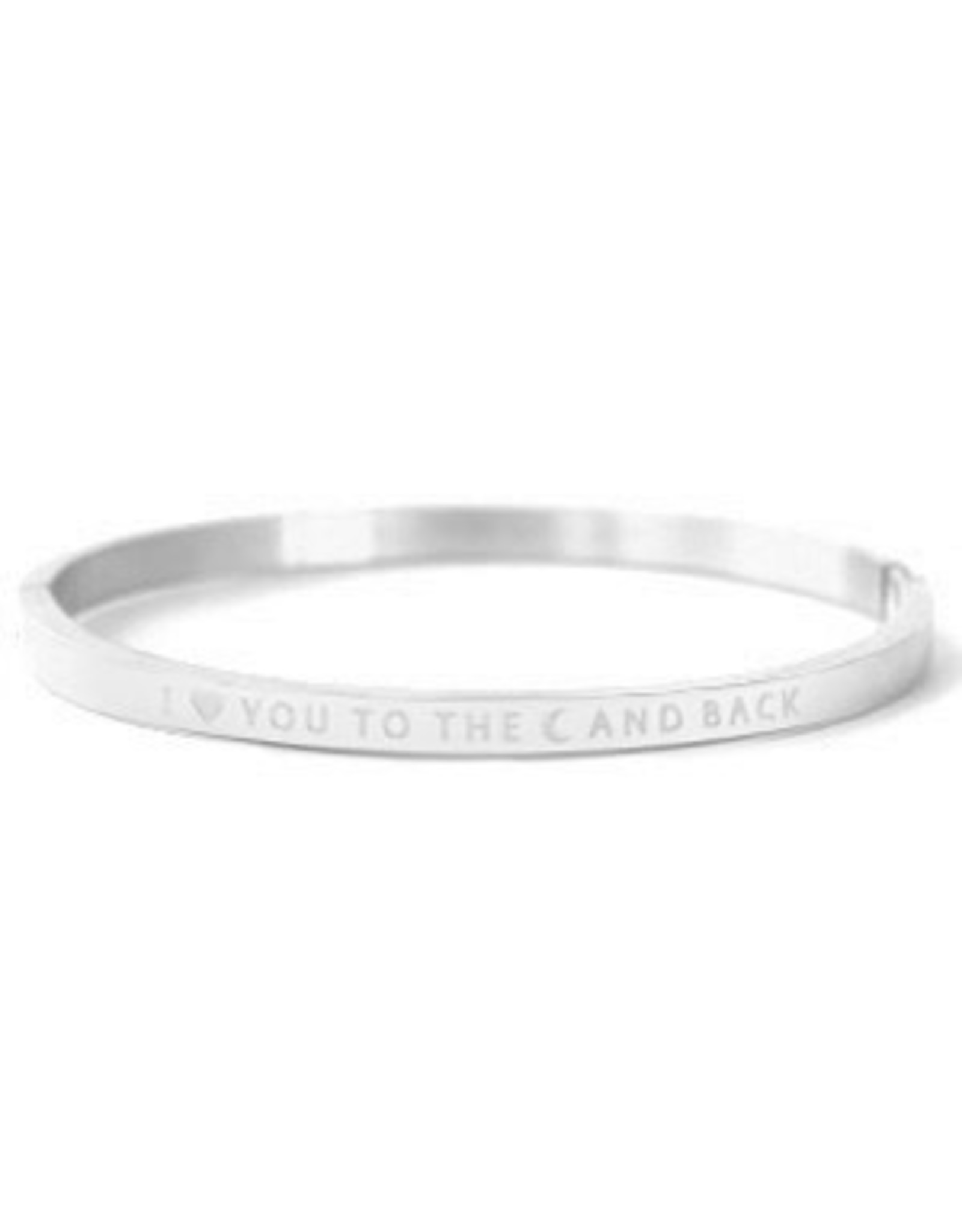 Armband vast RVS love you to the moon and back