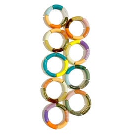 Armband acryl multicolor breed