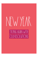 Postkaart New year old resolutions N