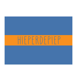 Postkaart Hieperdepiep blauw N