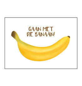 Postkaart Gaan met die banaan