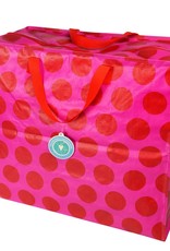 XL zak polkadot fuchsia rood