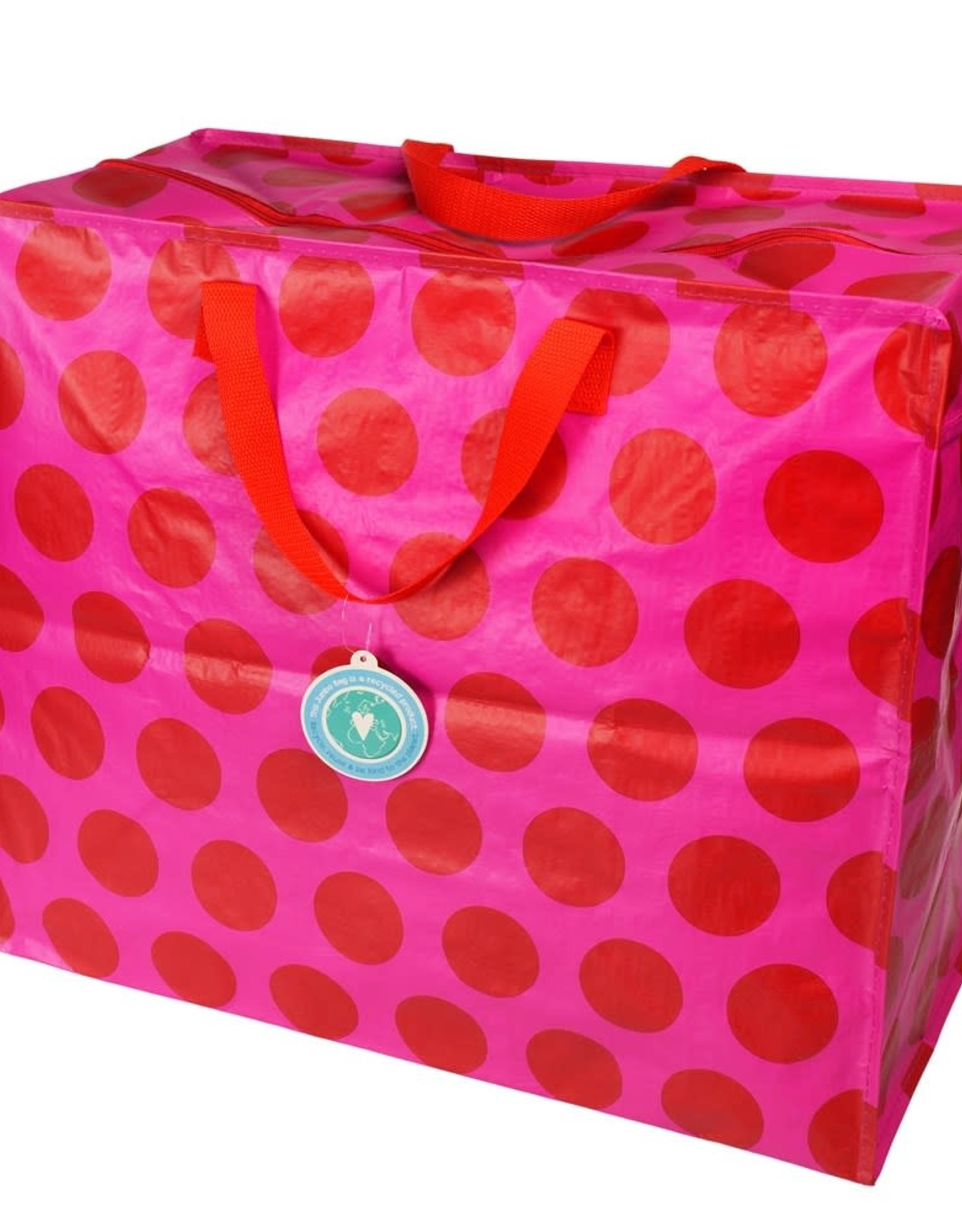 XL zak polkadot fuchsia rood