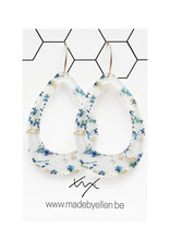 Hangers gedroogde bloemen druppel blauw