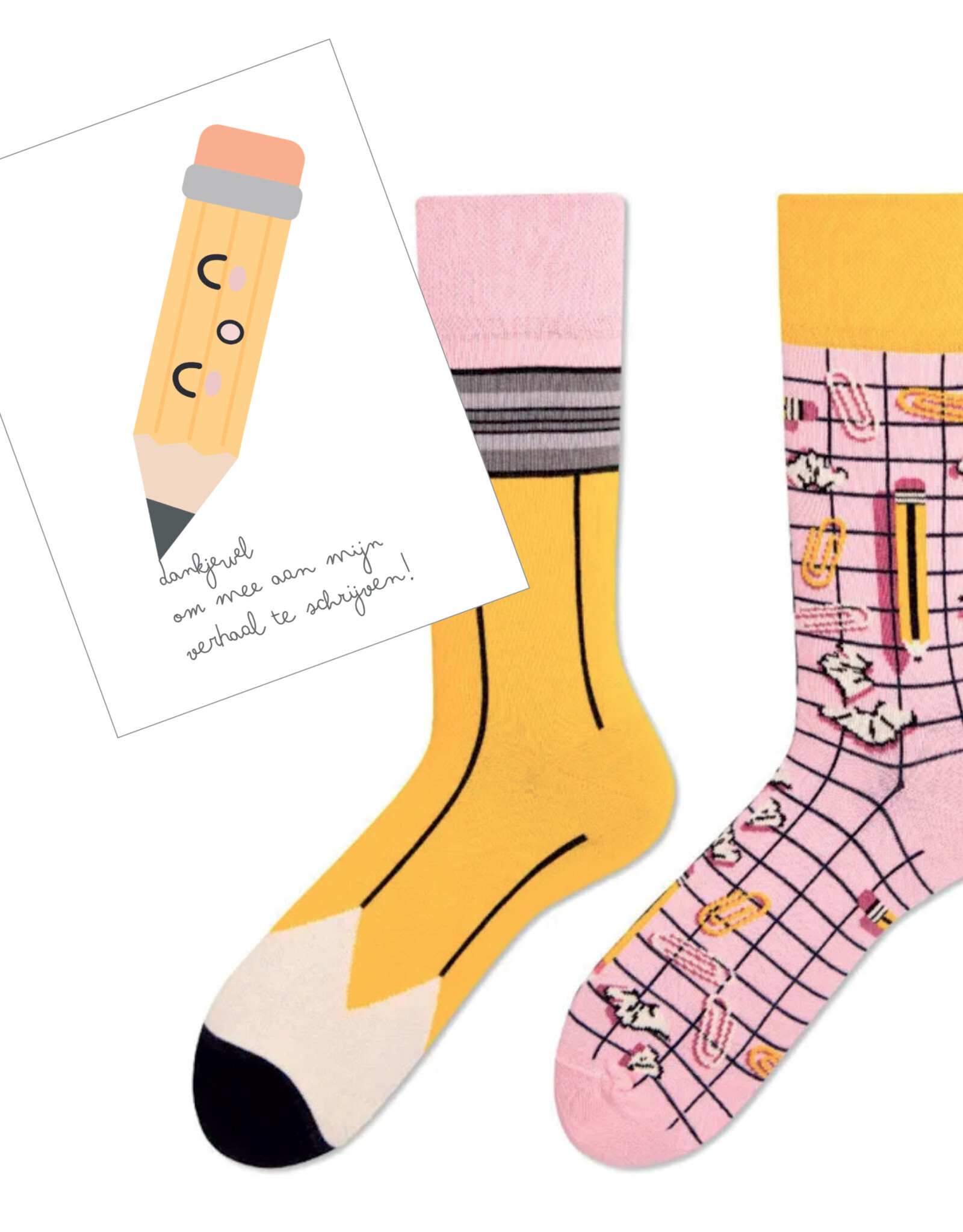 SET sokken & postkaart potlood