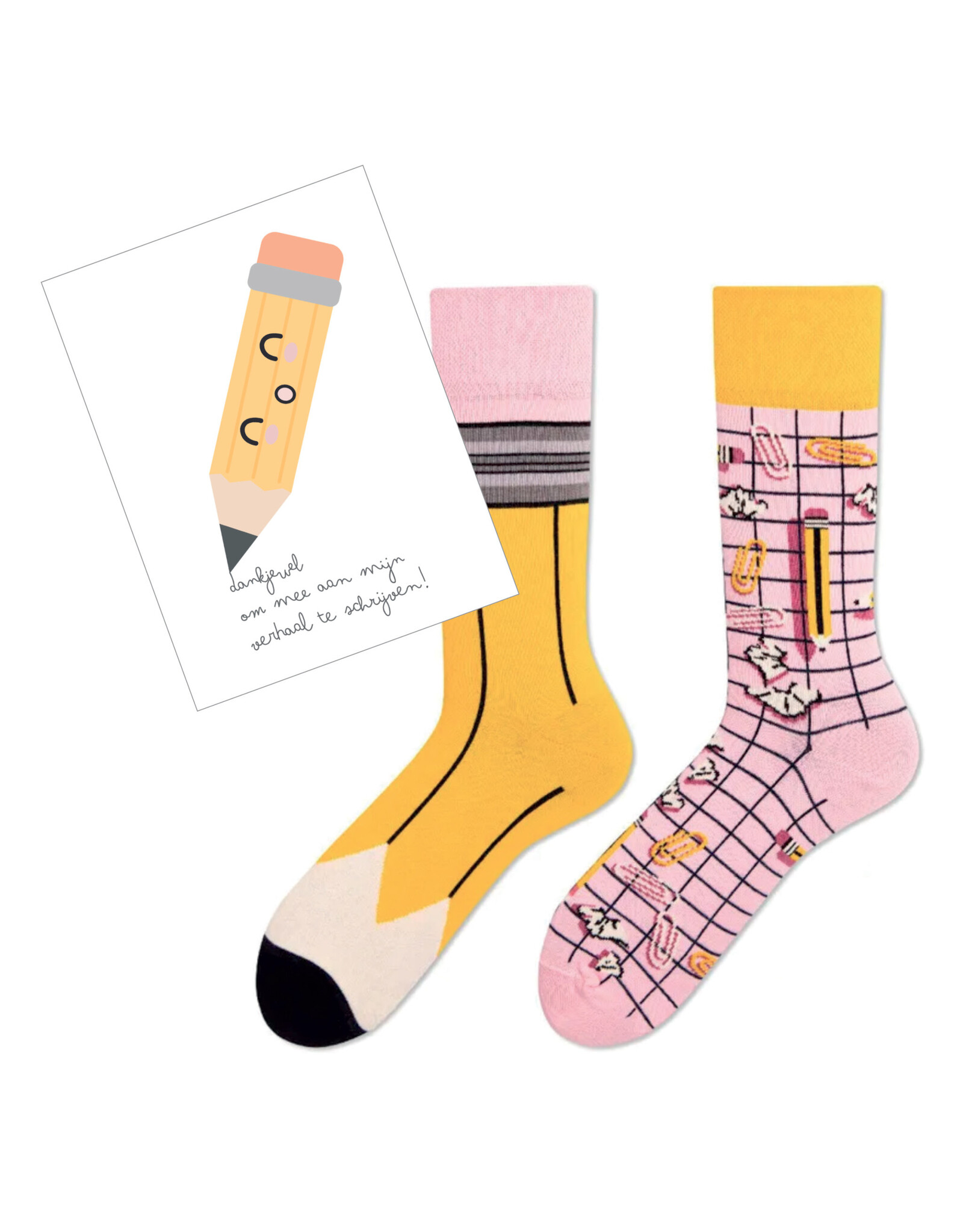 SET sokken & postkaart potlood