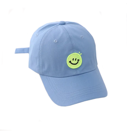 Pet smiley blauw kind