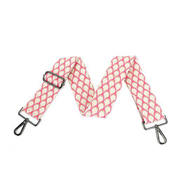 Brede riem pauw roze