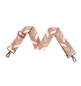 Brede riem pijl roze/munt