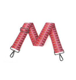 Brede riem strepen roze/rood