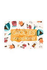 Postkaart (invul) Groetjes van op kamp mix N