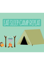 Postkaart Eat sleep camp repeat N