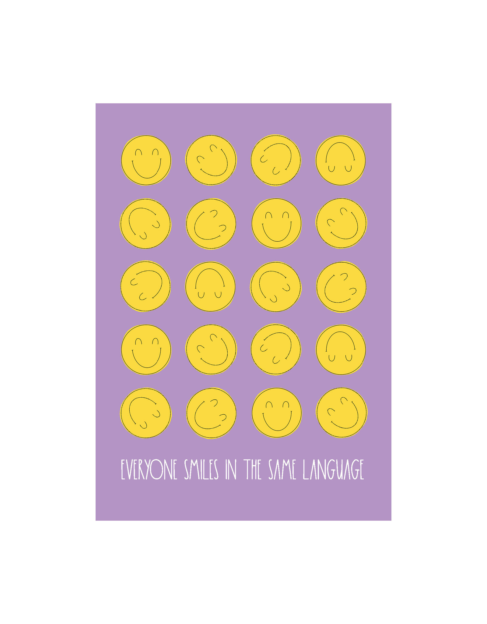 Postkaart Everyone smiles in the same language N
