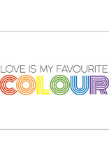 Postkaart Love is my favourite colour N