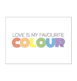 Postkaart Love is my favourite colour N