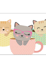 Postkaart katten in kopjes N