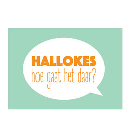 Postkaart Hallokes hoe gaat het daar? N