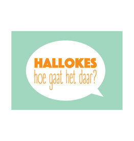 Postkaart Hallokes hoe gaat het daar? N