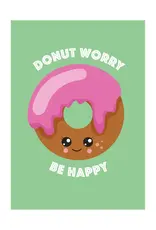 Postkaart Donut worry, be happy N