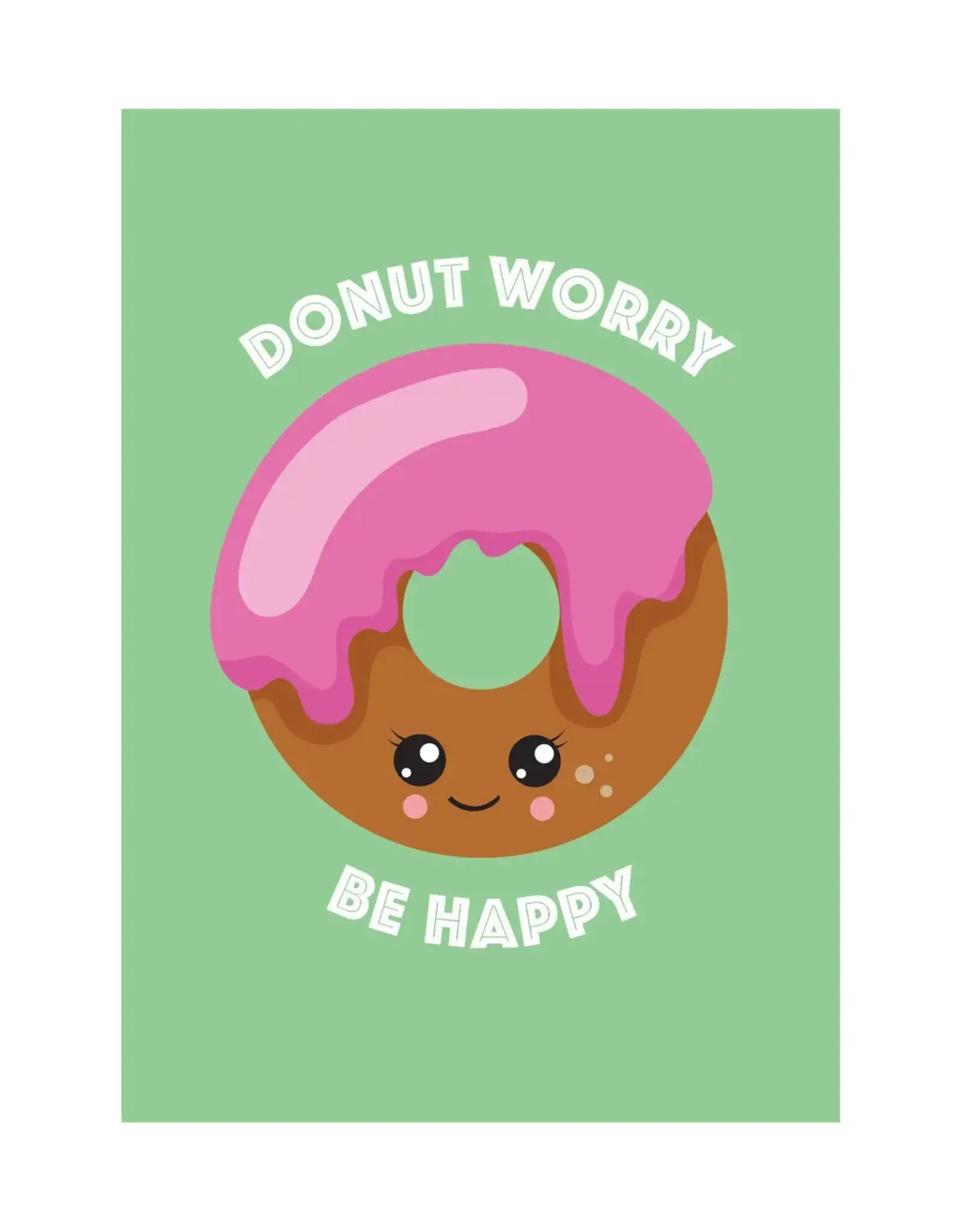Postkaart Donut worry, be happy N
