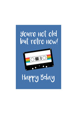 Postkaart You're not old but retro N