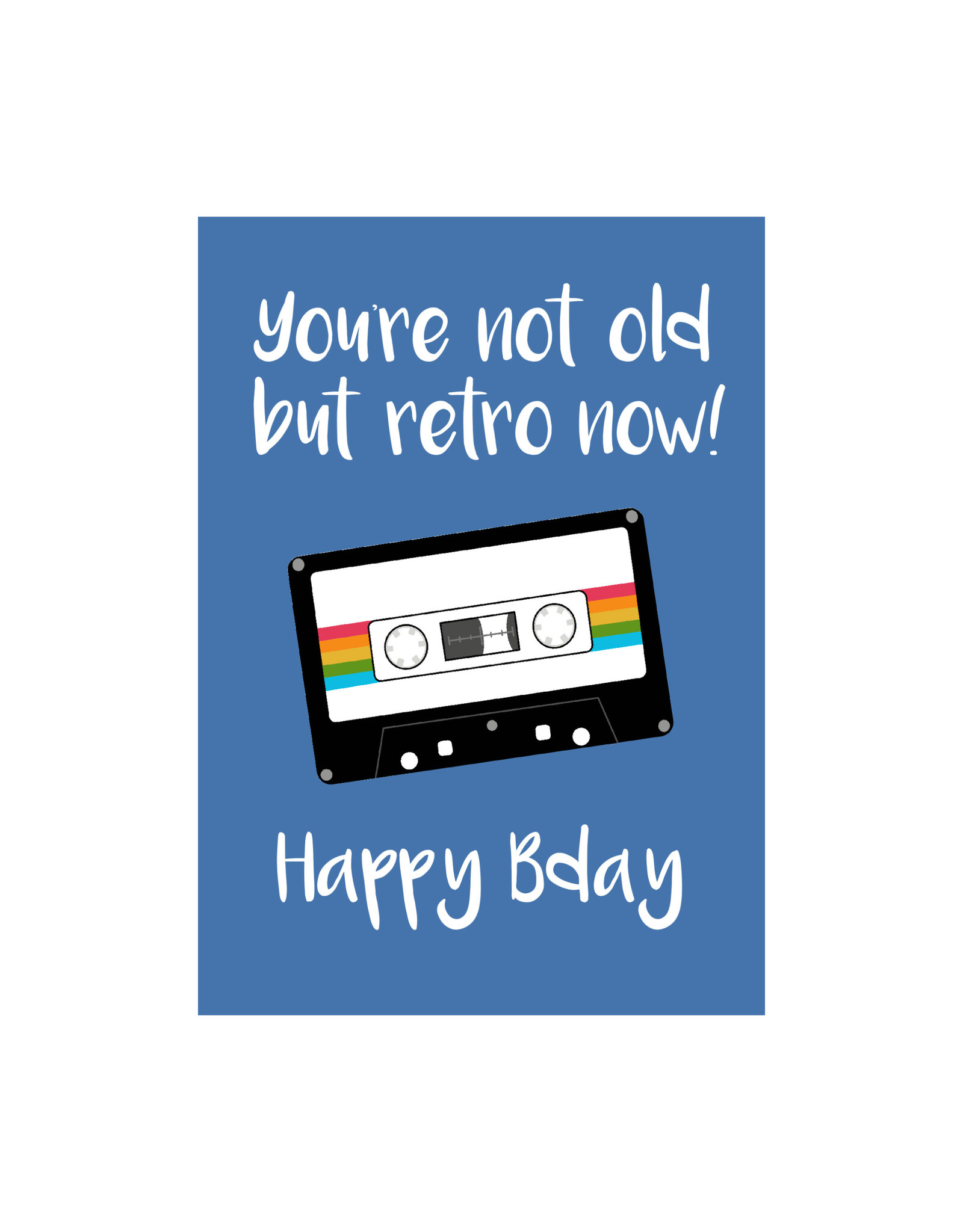 Postkaart You're not old but retro N
