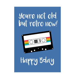 Postkaart You're not old but retro N