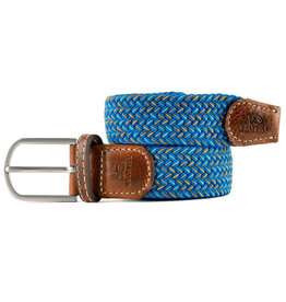 Riem visgraat fel blauw/groen/geel/grijs T1