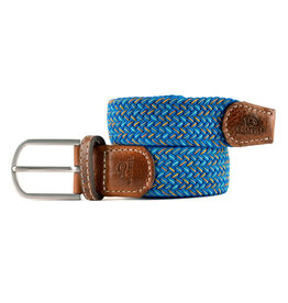 Riem visgraat fel blauw/groen/geel/grijs T1