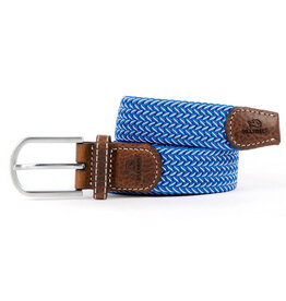 Riem visgraat blauw/ecru T1