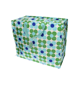 XL zak retro bloemen blauw/groen