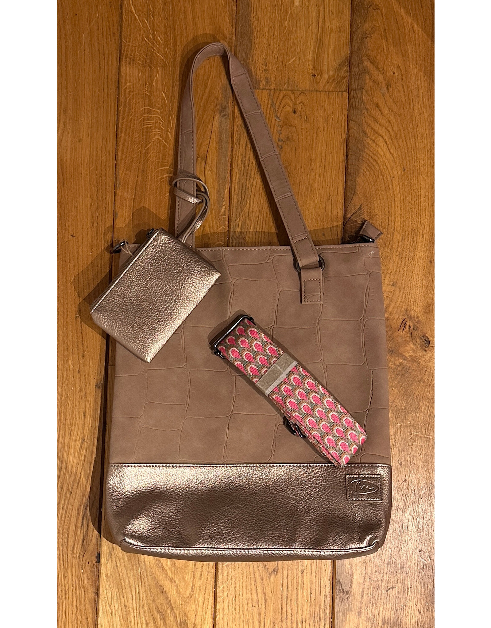 Shopper & portemonneetje camel
