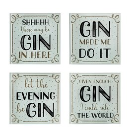 Glazen onderzetters GIN