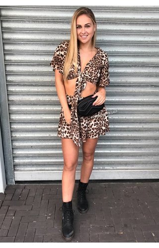 LEOPARD - 'BEAU' RUFFLE TWO PIECE LEOPARD - 'BEAU' RUFFLE TWO PIECE