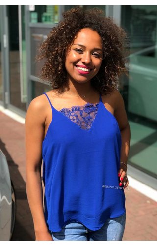 ROYAL BLUE - 'KELLY' BASIC LACE TOP ROYAL BLUE - 'KELLY' BASIC LACE TOP