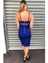 ROYAL BLUE - 'CYNTHIA' LACE BODYCON MIDI DRESS