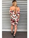 PINK - 'ROSELYN' FLORAL OFF SHOULDER DRESS