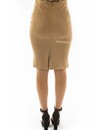 BEIGE - 'GABY' - SUEDINE MIDI PENCIL SKIRT