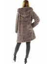 GREY - 'SOPHIE' - LONG SUPER SOFT FAUX FUR COAT