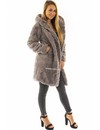 GREY - 'SOPHIE' - LONG SUPER SOFT FAUX FUR COAT