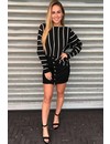 BLACK - STRIPED OVERSIZED JUMPER