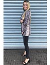 CAMEL - 'AALIYAH' - SNAKE PRINT GOLD BUTTON BLAZER