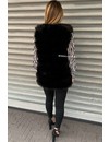 BLACK - 'XENIA' - SOFT FAUX FUR GILET