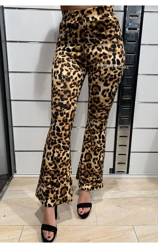 LEOPARD - 'LILLY' - COMFY LEOPARD PRINT FLARED PANTS LEOPARD - 'LILLY' - COMFY LEOPARD PRINT FLARED PANTS