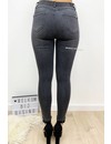 QUEEN HEARTS JEANS - DARK GREY - PERFECT DISTRESSED SKINNY PUSH UP - 9515