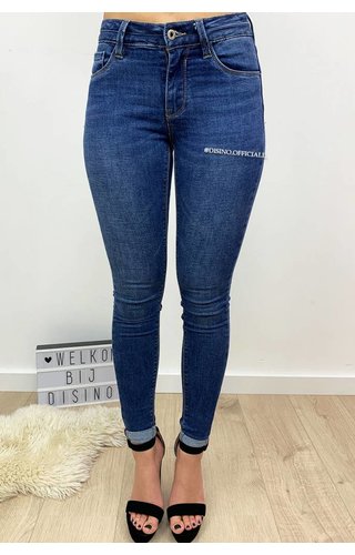 QUEEN HEARTS JEANS - MEDIUM BLUE - PERFECT SKINNY PUSH UP - 9045 QUEEN HEARTS JEANS - MEDIUM BLUE - PERFECT SKINNY PUSH UP - 9045