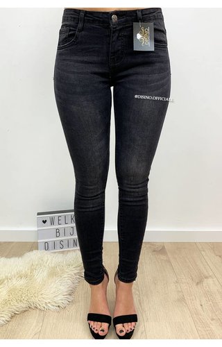 DARK GREY - BASIC SUPER STRETCH SKINNY JEANS - 042 DARK GREY - BASIC SUPER STRETCH SKINNY JEANS - 042