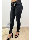 DARK GREY - BASIC SUPER STRETCH SKINNY JEANS - 042