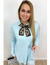 BABY BLUE - 'SHELLEY' - LEO KNOT FASHIONABLE SOFT COMFY SUIT